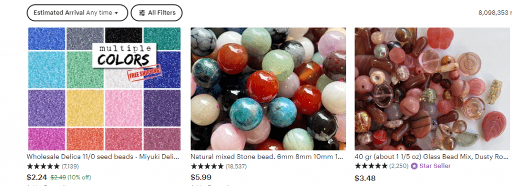 beads on etsy