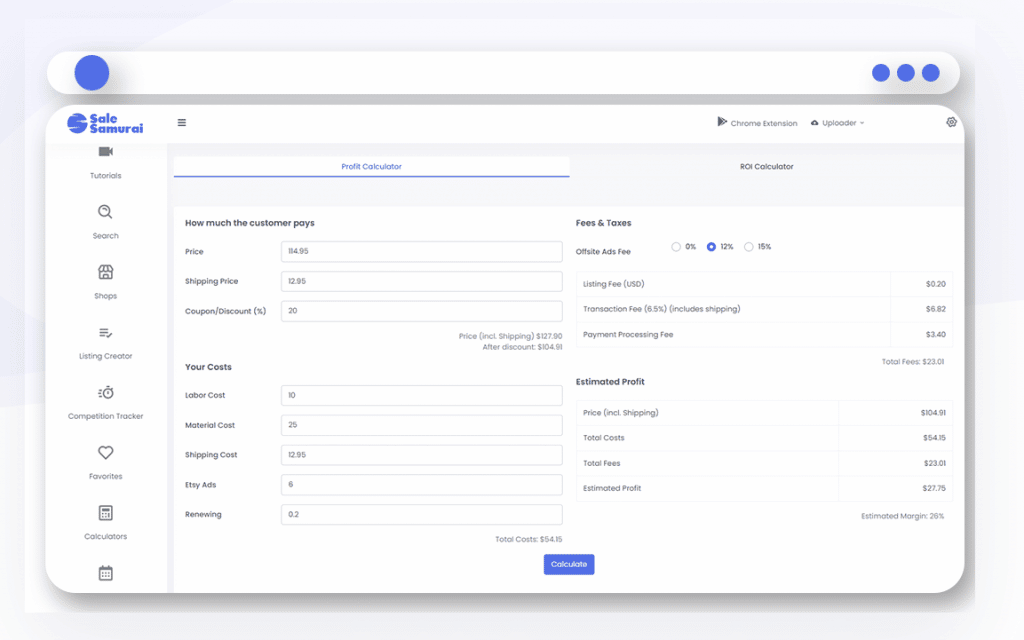 etsy-fees-calculator-sale-samurai-etsy-seo-analytics-keyword