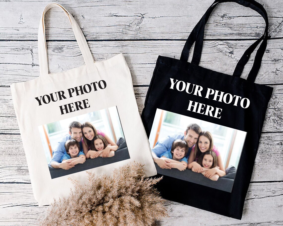 Custom Photo Bag Trade Show Gift Bag Logo Bag Custom Tote image 1