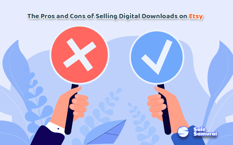 pros cons selling digital downloads etsy
