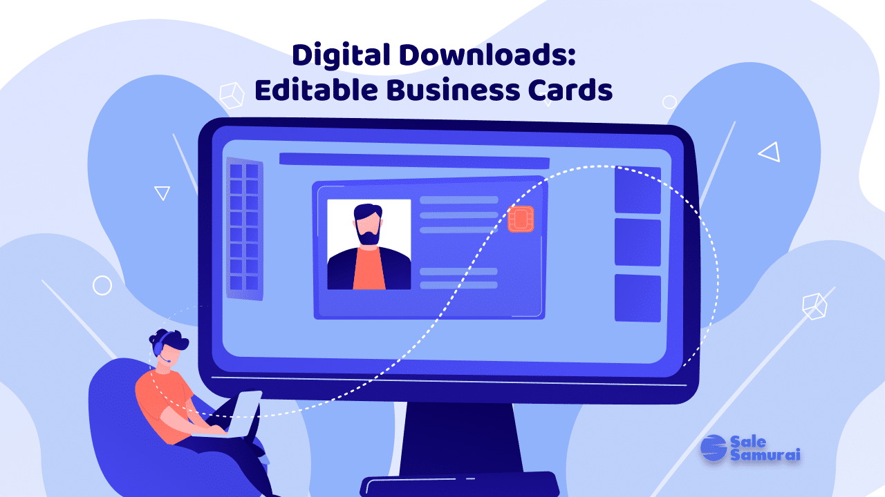 editable business cards digital downloads etsy