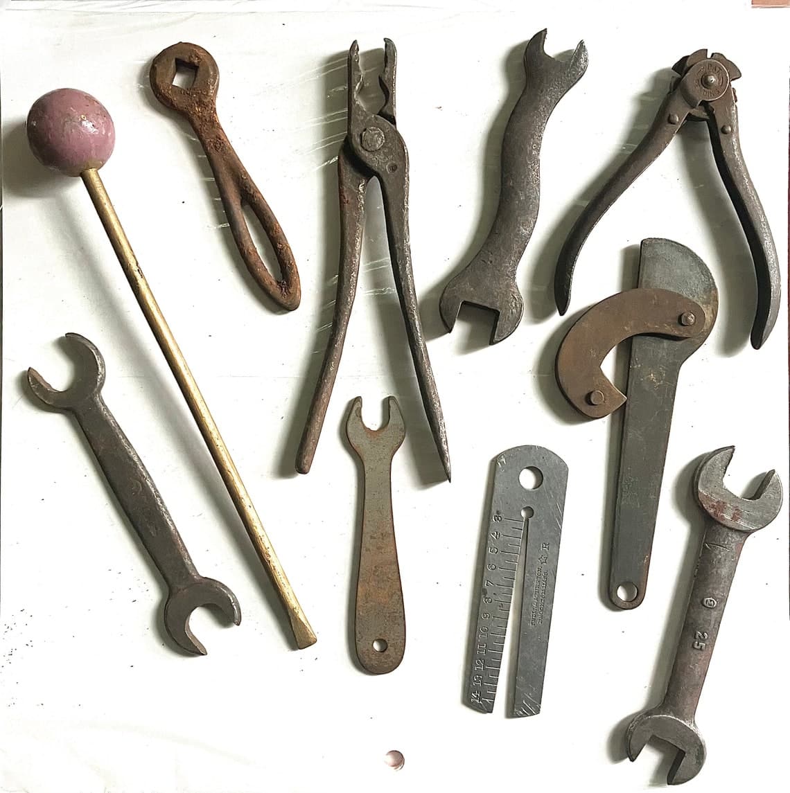 Cool set of 10 antique vintage tools. Around 100 years old. Sold as is with rust and dust, not refurbished. Display or actual use items. image 1