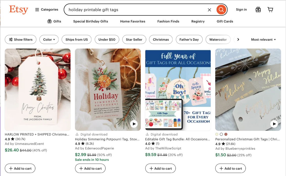 A screenshot of a gift tag Description automatically generated