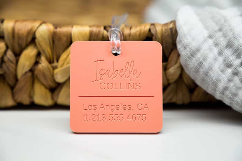 Personalized Luggage Tag – Custom Acrylic Travel Tag, Backpack Name Tag, Suitcase ID Tag, Bag Tag for Kids, Travel Accessories Gift image 1